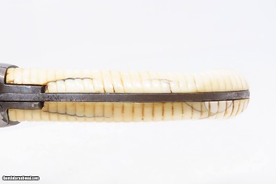 RARE Antique DUMOUTHIER Double Barrel Percussion KNIFE Pistol ANTIQUE IVORY PARIS Made SIDE by SIDE Pistol/Knife Combo - Image 6 of 19
