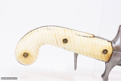 RARE Antique DUMOUTHIER Double Barrel Percussion KNIFE Pistol ANTIQUE IVORY PARIS Made SIDE by SIDE Pistol/Knife Combo - Image 17 of 19