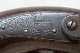 ENGRAVED Antique HENRY DERINGER .44 Percussion Pistol RIVERBOAT GAMBLERS
CALIFORNIA GOLD RUSH Era Pistol w/SILVER INLAYS - 6 of 19
