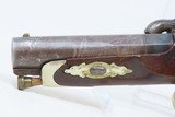 NICE Liege Proofed ENGRAVED Antique DERINGER Style Percussion POCKET Pistol 1850s Self Defense Pistol w/GERMAN SILVER DECOR - 15 of 15