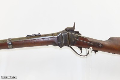 Antique SHARPS New Model 1863 .50-70 CARTRIDGE CONVERSION SR CarbineCivil War/Wild West US CONTRACT Saddle Ring Carbine - Image 20 of 23