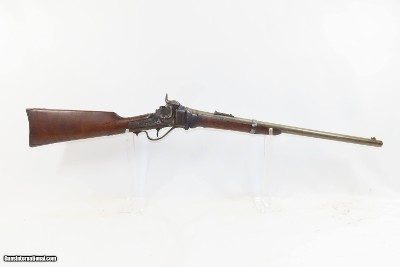 Antique SHARPS New Model 1863 .50-70 CARTRIDGE CONVERSION SR CarbineCivil War/Wild West US CONTRACT Saddle Ring Carbine - Image 2 of 23