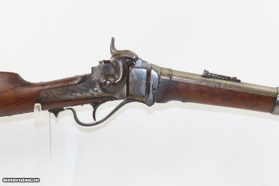 Antique SHARPS New Model 1863 .50-70 CARTRIDGE CONVERSION SR CarbineCivil War/Wild West US CONTRACT Saddle Ring Carbine - Image 5 of 23