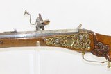 Antique GERMANIC WHEELLOCK RIFLE with SERPENTINE ENGRAVING .54 Caliber 1700s Fascinating European 17th / 18th Century Weapon - 15 of 18