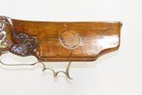 Antique GERMANIC WHEELLOCK RIFLE with SERPENTINE ENGRAVING .54 Caliber 1700s Fascinating European 17th / 18th Century Weapon - 14 of 18