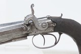 BRITISH Antique WAINHOUSE Double Barrel PERCUSSION Pistol w/SNAP BAYONET
ENGRAVED Mid-1800s .52 Caliber BOXLOCK - 6 of 19