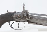 BRITISH Antique WAINHOUSE Double Barrel PERCUSSION Pistol w/SNAP BAYONET
ENGRAVED Mid-1800s .52 Caliber BOXLOCK - 18 of 19