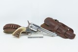 COLT “PEACEMAKER” .32-20 WCF Single Action Army C&R Revolver w/HOLSTER RIGRIFLE CALIBER Colt 6-Shooter Made in 1915 STAG GRIP - 2 of 24