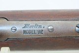 Classic MARLIN M92 LEVER ACTION .32 REPEATING Rifle C&R Octagonal Barrel
Repeater Chambered in .32 Caliber Center or Rimfire - 9 of 19