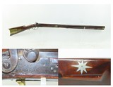 VIRGINIA Antique LONG RIFLE JAMES SIMS .52 Revolutionary War Militia 1783
With Brass Patchbox & German Silver Moravian Star
