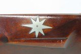 VIRGINIA Antique LONG RIFLE JAMES SIMS .52 Revolutionary War Militia 1783With Brass Patchbox & German Silver Moravian Star - 13 of 20