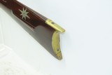 VIRGINIA Antique LONG RIFLE JAMES SIMS .52 Revolutionary War Militia 1783With Brass Patchbox & German Silver Moravian Star - 19 of 20