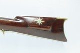 VIRGINIA Antique LONG RIFLE JAMES SIMS .52 Revolutionary War Militia 1783With Brass Patchbox & German Silver Moravian Star - 15 of 20