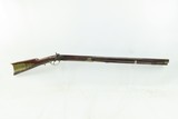 VIRGINIA Antique LONG RIFLE JAMES SIMS .52 Revolutionary War Militia 1783With Brass Patchbox & German Silver Moravian Star - 2 of 20
