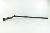 BEAVER Engraved 1846 Dated Antique WILLIAM STOVER Long Rifle .34 CaliberMid-1800s HOMESTEAD/HUNTING Rifle - 2 of 20