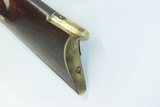 P. KLINE Antique Full-Stock .32 Long Rifle PIONEER FRONTIER German SilverHALIFAX COUNTY, PA with Large Brass Patchbox - 19 of 19