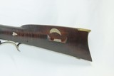 P. KLINE Antique Full-Stock .32 Long Rifle PIONEER FRONTIER German SilverHALIFAX COUNTY, PA with Large Brass Patchbox - 15 of 19