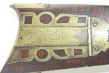P. KLINE Antique Full-Stock .32 Long Rifle PIONEER FRONTIER German SilverHALIFAX COUNTY, PA with Large Brass Patchbox - 6 of 19