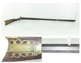P. KLINE Antique Full-Stock .32 Long Rifle PIONEER FRONTIER German Silver
HALIFAX COUNTY, PA with Large Brass Patchbox