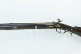 P. KLINE Antique Full-Stock .32 Long Rifle PIONEER FRONTIER German SilverHALIFAX COUNTY, PA with Large Brass Patchbox - 16 of 19