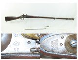 1825 mfg. Antique U.S. SPRINGFIELD Arsenal M1816 FLINTLOCK Musket BAYONET
U.S. Military .69 Caliber w/INSPECTOR CARTOUCHE