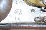 1825 mfg. Antique U.S. SPRINGFIELD Arsenal M1816 FLINTLOCK Musket BAYONET
U.S. Military .69 Caliber w/INSPECTOR CARTOUCHE - 7 of 22