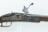 ENGRAVED & SILVER INLAID Antique WHEELLOCK Rifle Pre-dating the FLINTLOCKFascinating European 17th / 18th Century Weapon - 4 of 21