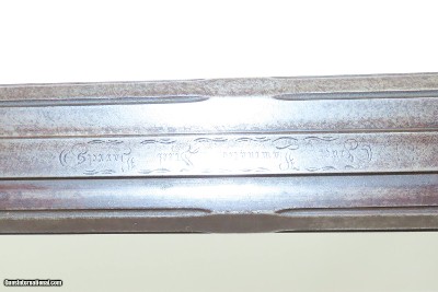 ENGRAVED GOLD INLAID Antique RENKIN BROTHERS Side x Side Percussion SHOTGUN Fine Twist Barrel Fowler c1850s - Image 12 of 24