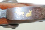 ENGRAVED GOLD INLAID Antique RENKIN BROTHERS Side x Side Percussion SHOTGUN Fine Twist Barrel Fowler c1850s - 8 of 24