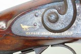 ENGRAVED GOLD INLAID Antique RENKIN BROTHERS Side x Side Percussion SHOTGUN Fine Twist Barrel Fowler c1850s - 18 of 24