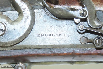 THORESBY VOLUNTEERS Antique KNUBLEY India Pattern FLINTLOCK Musket BAYONETLate 1700s / NAPOLEONIC WARS Era Musket - Image 6 of 23