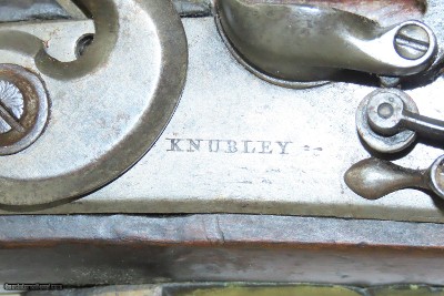 THORESBY VOLUNTEERS Antique KNUBLEY India Pattern FLINTLOCK Musket BAYONETLate 1700s / NAPOLEONIC WARS Era Musket - Image 6 of 22