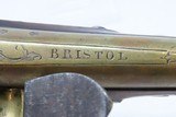REVOLUTIONARY WAR HENRY COLLICOTT of Bristol FLINTLOCK Pistol MASK POMMEL
ENGRAVED & CARVED Martial Pistol for an Officer - 14 of 18