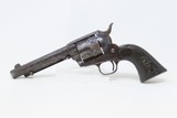 Antique “COLT 45” PEACEMAKER Black Powder Frame Single Action ARMY wHOLSTER SAA Manufactured in 1884 w/HEISER LEATHER HOLSTER - 5 of 21