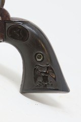 Antique “COLT 45” PEACEMAKER Black Powder Frame Single Action ARMY wHOLSTER SAA Manufactured in 1884 w/HEISER LEATHER HOLSTER - 6 of 21