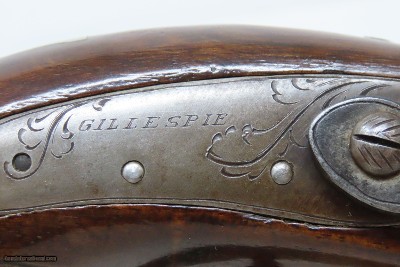 Very Scarce ENGRAVED Antique GILLESPIE .48 Percussion DERINGER Style Pistol CALIFORNIA GOLD RUSH Era RIVERBOAT GAMBLER’s Gun - Image 6 of 17