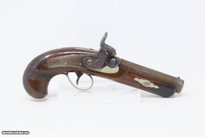 Very Scarce ENGRAVED Antique GILLESPIE .48 Percussion DERINGER Style Pistol CALIFORNIA GOLD RUSH Era RIVERBOAT GAMBLER’s Gun - Image 2 of 17