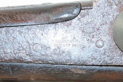 CIVIL WAR Antique U.S. SHARPS NEW MODEL 1863 .52 Perc. Saddle Ring CARBINEICONIC Carbine in Original Percussion Configuration - Image 6 of 19
