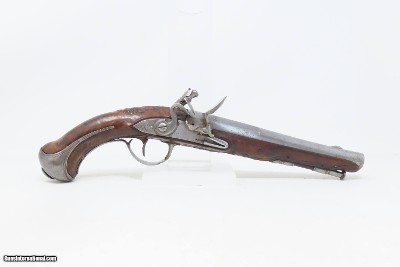 BENOIT PENET French Antique FLINTLOCK .64 Martial Pistol Engraved & Carved18th Century from St. Etienne Gunmaker! - Image 2 of 19