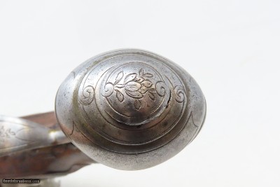 BENOIT PENET French Antique FLINTLOCK .64 Martial Pistol Engraved & Carved18th Century from St. Etienne Gunmaker! - Image 12 of 19