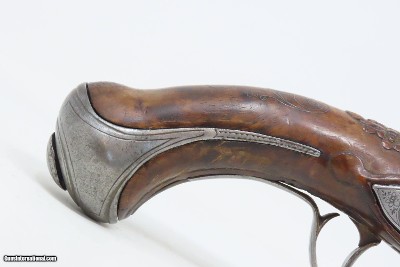 BENOIT PENET French Antique FLINTLOCK .64 Martial Pistol Engraved & Carved18th Century from St. Etienne Gunmaker! - Image 3 of 19