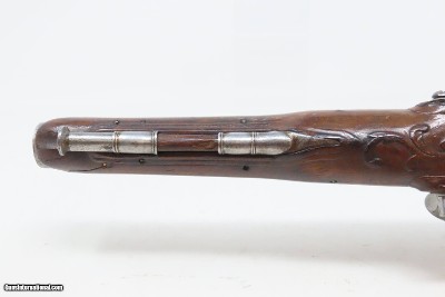 BENOIT PENET French Antique FLINTLOCK .64 Martial Pistol Engraved & Carved18th Century from St. Etienne Gunmaker! - Image 14 of 19