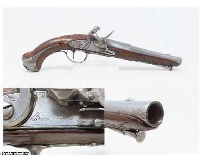 BENOIT PENET French Antique FLINTLOCK .64 Martial Pistol Engraved & Carved
18th Century from St. Etienne Gunmaker!