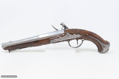 BENOIT PENET French Antique FLINTLOCK .64 Martial Pistol Engraved & Carved18th Century from St. Etienne Gunmaker! - Image 16 of 19