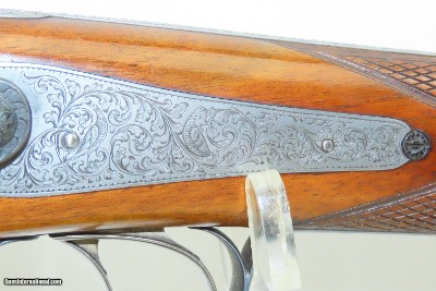 ENGRAVED & GOLD INLAID Antique NOWOTNY Percussion 12g DOUBLE BARREL Shotgun FINE Gorgeously Engraved, Gold Inlaid Maker Marked - Image 6 of 20