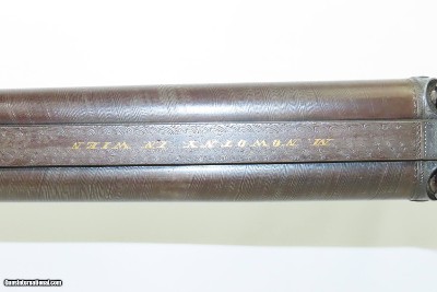 ENGRAVED & GOLD INLAID Antique NOWOTNY Percussion 12g DOUBLE BARREL Shotgun FINE Gorgeously Engraved, Gold Inlaid Maker Marked - Image 10 of 20