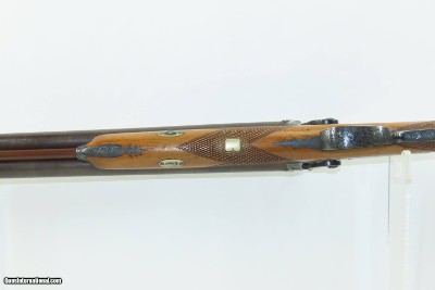 ENGRAVED & GOLD INLAID Antique NOWOTNY Percussion 12g DOUBLE BARREL Shotgun FINE Gorgeously Engraved, Gold Inlaid Maker Marked - Image 8 of 20