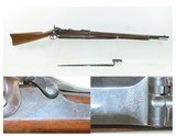 Antique U.S. SPRINGFIELD M1884 “TRAPDOOR” .45-70 GOVT INDIAN WARS w/BAYONET U.S. MILITARY Rifle with LEATHER SLING - 1 of 22