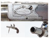 BARTON of LONDON Antique BOXLOCK British FLINTLOCK .44 Pocket/Muff Pistol
SMALL Early 1800s Self Defense BELT/POCKET Pistol