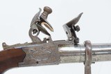 BARTON of LONDON Antique BOXLOCK British FLINTLOCK .44 Pocket/Muff PistolSMALL Early 1800s Self Defense BELT/POCKET Pistol - 17 of 18